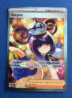 Pokemon TCG Gwynn Trainer Supporter Full Art Holo Ultra Rare 119/084 - Image 1