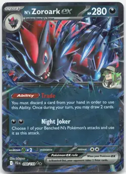 N's Zoroark ex 098/159 Double Rare Journey Together Pokemon Holo Near Mint - Image 1