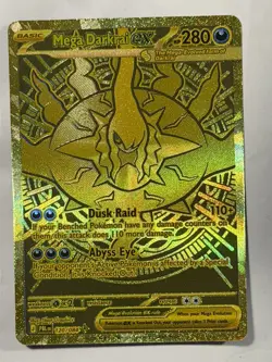 Mega Darkrai EX 120/084 Pokemon Pitch Black Full Art Gold Mega Hyper Rare 2026 - Image 1
