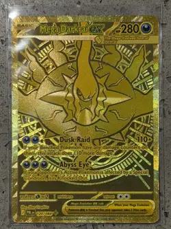 Mega Darkrai EX 120/084 Pokemon Pitch Black Full Art Gold Mega Hyper Rare 2026 - Image 3