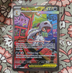 Mega Scrafty EX 285/217 Ascended Heros Secret Rare Holo Full Art English 330 HP - Image 1