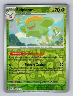 Skiploom 002/193 Uncommon Paldea Evolved Pokemon Reverse Holo Near Mint - Image 1