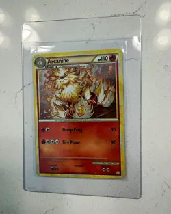 Arcanine Pokemon TCG HeartGold & SoulSilver 1/123 Holo Rare NM - Image 1