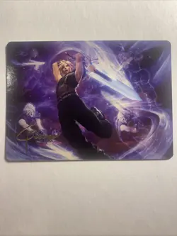 MTG Final Fantasy Art Series GOLD Signature 23 / 53 Cloud's Limit Break - Image 1