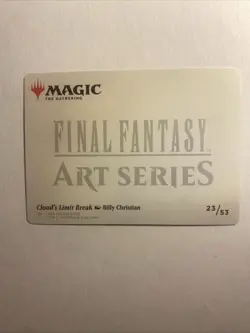 MTG Final Fantasy Art Series GOLD Signature 23 / 53 Cloud's Limit Break - Image 3