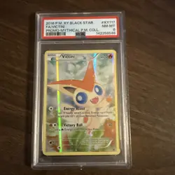 Pokemon TCG Victini Black Star Promos XY117 Holo Full Art PSA 8 - Image 1