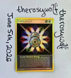 Double Rainbow Energy 88/95 Team Magma vs Team Aqua Reverse Holo Pokemon As-Is - Image 1