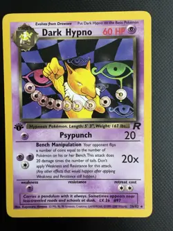 Wizards of the Coast Team Rocket Dark Hypno Rare 1st Ed 26/82 EN 2000 - Image 1