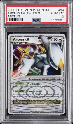 2009 POKEMON PLATINUM ARCEUS #94 ARCEUS LV.X-HOLO PSA 10 - Image 1
