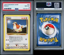 1999 POKEMON BASE SET UNLIMITED #57 PIDGEY PSA 8 - Image 3