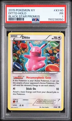 2015 POKEMON XY BLACK STAR PROMOS #XY40 DITTO-HOLO PSA 1 - Image 1