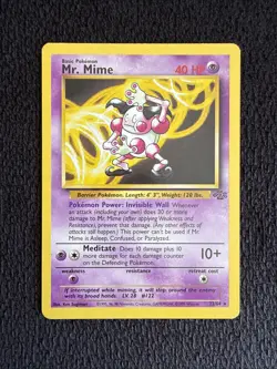 Mr. Mime 22/64 Jungle Rare Unlimited Pokemon 1999 Vintage LP - Image 1