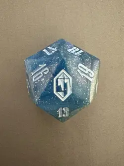 MTG Final Fantasy Gift Bundle Crystal Shinra Blue D20 Dice Spindown - Image 1