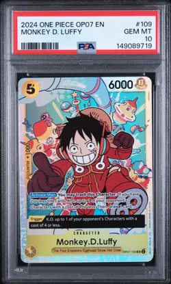 2024 One Piece Op07-500 Years In The Future Monkey D. Luffy PSA 10 - Image 1