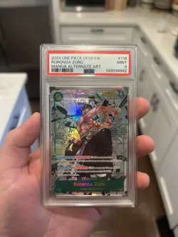 2024 One Piece Op06 Roronoa Zoro Manga Alt Art PSA 9 - Image 1
