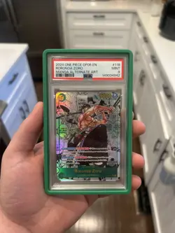 2024 One Piece Op06 Roronoa Zoro Manga Alt Art PSA 9 - Image 3