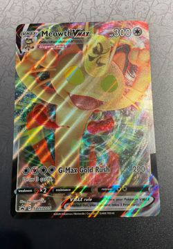 Pokemon Meowth VMAX SWSH005 Black Star Promo Standard & Jumbo 2 Card Lot LP - Image 2
