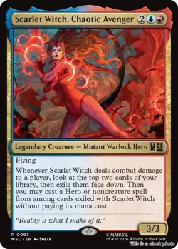 MTG Scarlet Witch, Chaotic Avenger Card #93 Commander: Marvel Super Heroes NM... - Image 1