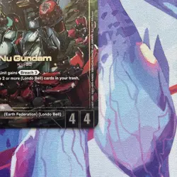 Gundam Card Game Freedom Ascension GD05-020 R+ Nu Gundam English - Image 4