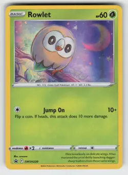 Rowlet - (Cosmos Holo) SWSH220 Holo Miscellaneous Cards & Products NM - Image 1