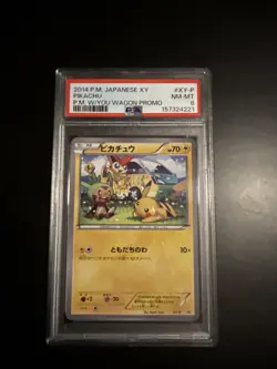 Very Rare Pikachu XY-P With You Wagon Promo PSA 8 Pokemon Card NM US Seller - Image 1