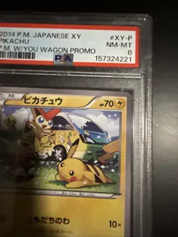 Very Rare Pikachu XY-P With You Wagon Promo PSA 8 Pokemon Card NM US Seller - Image 4