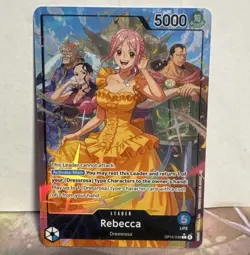 Bandai One Piece Card Game Rebecca Leader Alt Art Foil OP15-039 5000 EN - Image 1