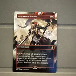 Aggravated Assault (Anime Borderless) - Wilds of Eldraine NON-FOIL - Image 1
