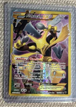 Pokemon TCG Alakazam EX Holo Ultra Rare 2016, 125/124 Card - Damaged - Image 2