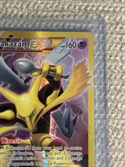Pokemon TCG Alakazam EX Holo Ultra Rare 2016, 125/124 Card - Damaged - Image 4
