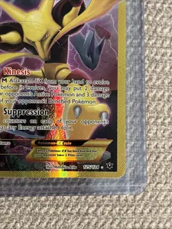 Pokemon TCG Alakazam EX Holo Ultra Rare 2016, 125/124 Card - Damaged - Image 5