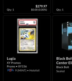 Pokemon Card Black Star Promo Lugia XY156 PSA 9 Mint - Image 2