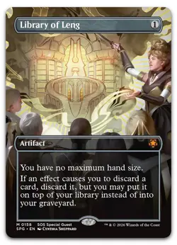 Library of Leng (Borderless) #158 (NM) Special Guests SPG Magic MTG - Image 1