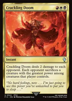 Mint/Near-Mint, English - 4 x MTG Crackling Doom - Surge Foil Commander: Final F - Image 1