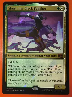 MTG: MARVEL SUPER HEROES, SHURI, THE BLACK PANTHER, MYTHIC 0095, SURGE FOIL,MSC - Image 1