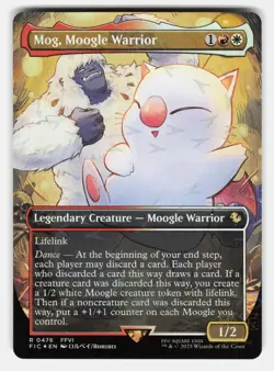 MOG, MOOGLE WARRIOR (BORDERLESS) ( CHOCOBO TRACK FOIL ) - MTG - RORUBEI NM/M - Image 1