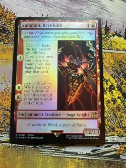 Summon: Brynhildr (Pre-release FOIL) MTG Final Fantasy - Image 1