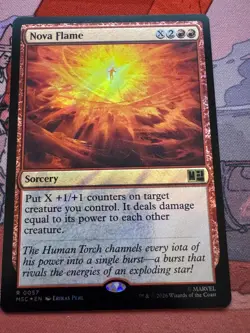 Nova Flame (Surge Foil) 57 Holo Commander: Marvel Super Heroes NM - Image 1