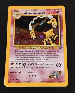 🔥SABRINA'S ALAKAZAM 16/132 HOLO🔥GYM CHALLENGE🔥ENG🔥POKEMON VINTAGE🔥 - Image 1