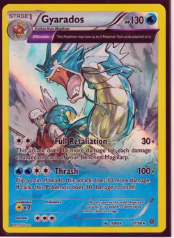 2015 POKEMON GYARADOS 21/98 FULL ART- XY ANCIENT ORIGINS-RARE- HOLO NM (GF1) - Image 1