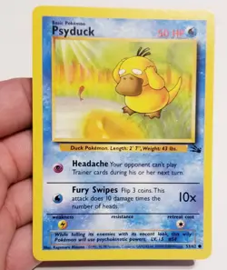 Pokemon TCG Psyduck 53/62 Fossil Unlimited NM - Image 1