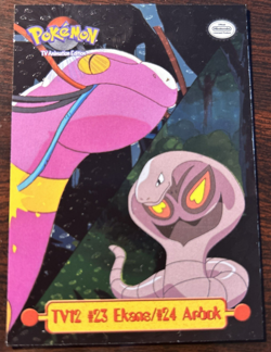 Pokemon 1999 TV12 #23 Ekans #24 Arbok Tv Animation Edition Topps Nintendo - Image 1