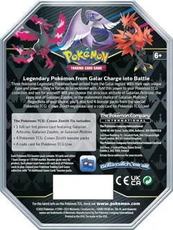 Pokemon Crown Zenith Tin Galarian Zapdos ✅New Factory Sealed✅ - Image 3