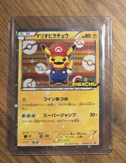 Pokemon Mario Pikachu 293/XY-P XY-P Promo Holo Japanese - Image 1