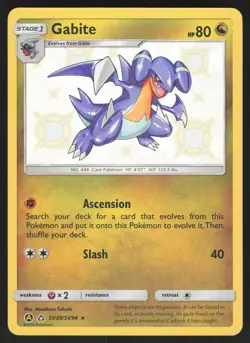 Gabite SV39/SV94 Pokemon TCG Hidden Fates: Shiny Vault NM - Image 1