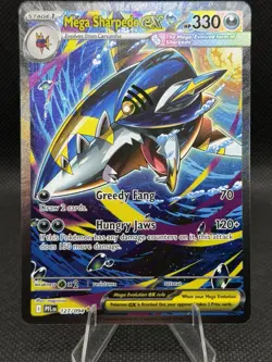 Pokemon TCG Mega Sharpedo Ex 127/094 Me02 Phantasmal Flames Holo ENG SIR LP - Image 1