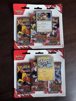 (LOT OF 2) Pokemon TCG Destined Rivals 3 Pack Blister Kangaskhan & Zebstrika - Image 1