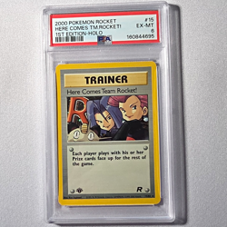 Nintendo Here Comes Team Rocket! Team Rocket 15/82 1st Ed Holo PSA 6 ENG - Image 1