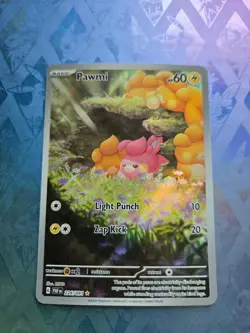 Pawmi 226/091 Illustration Rare Paldean Fates Pokemon Holo Near Mint - Image 1