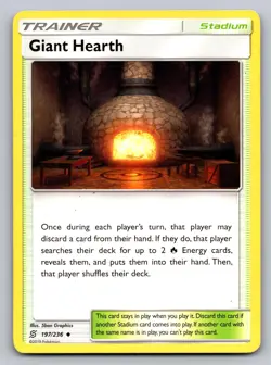 Giant Hearth 197/236 Uncommon Unified Minds Pokemon Lightly Played - Image 1